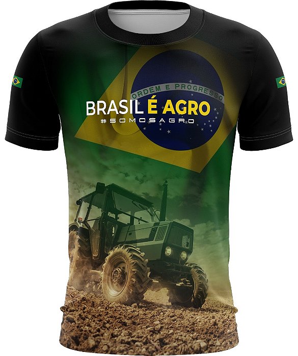 Camiseta Brk Brasil é Agro com Proteção Solar UV 50+