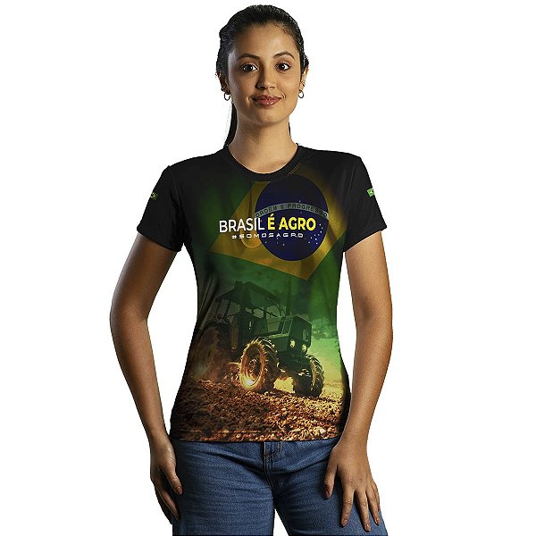 Camiseta Agro BRK Brasil Patriota Agro é Top com UV50 +