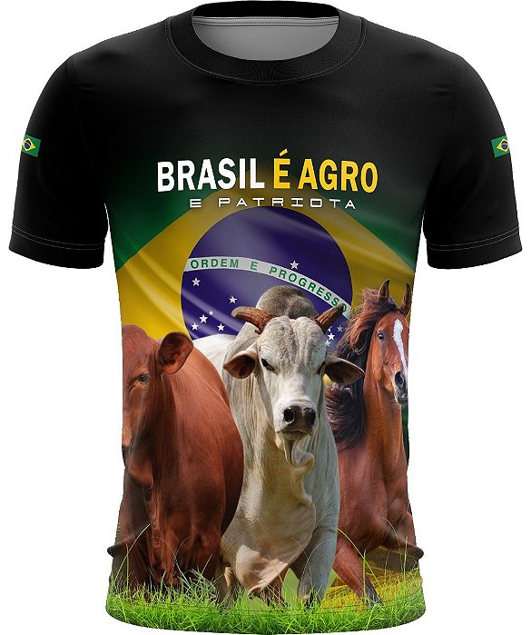 Camiseta Agro BRK Brasil é Agropecuária com UV50 +