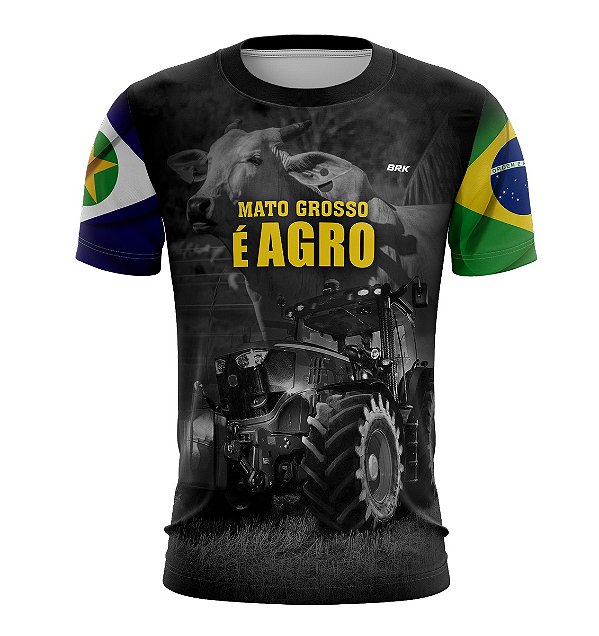Camiseta Agro BRK Mato Grosso é Agro com UV50 +