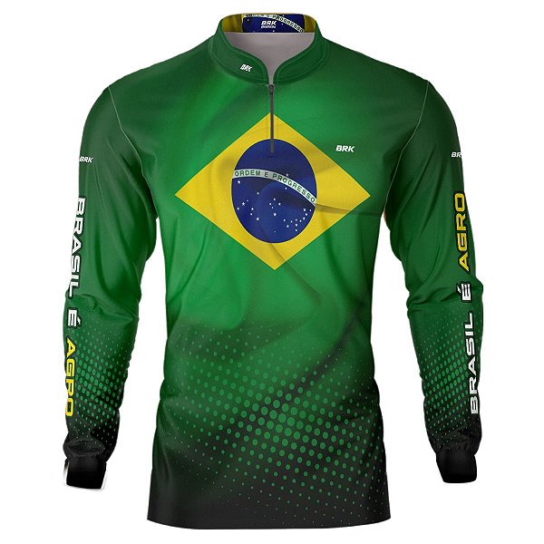 Camisa Agro BRK Verde Brasil Agro com UV50 +