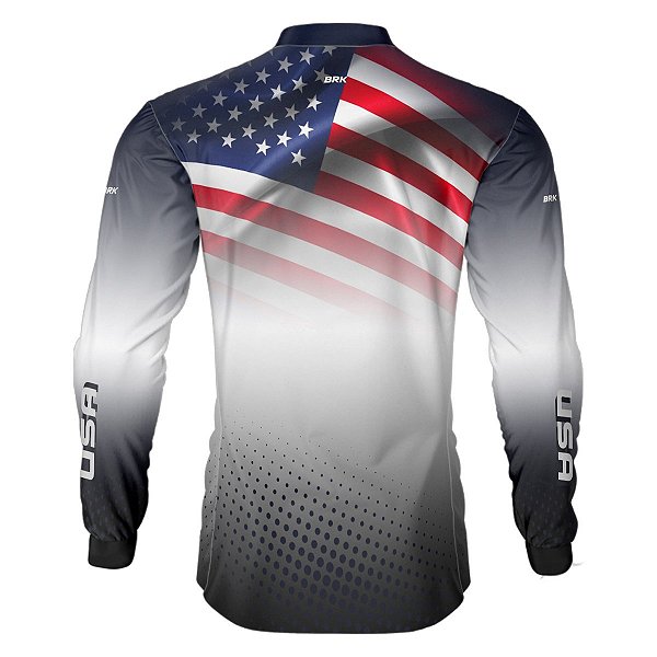 Camisa Agro BRK Branca Estados Unidos com UV50 +