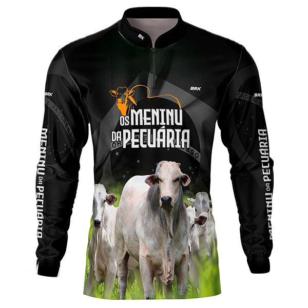 Camisa Agro BRK Os Meninu da Pecuária Nelore com UV50 +