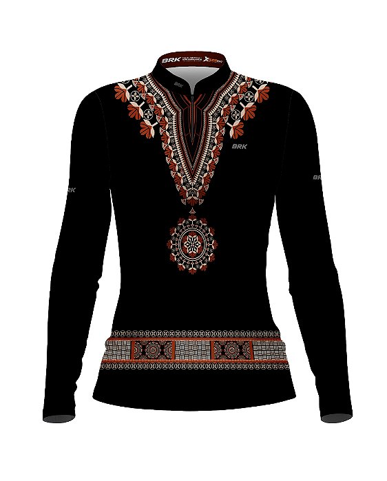 Camisa Agro BRK Feminina Preta Apache  com UV50 +