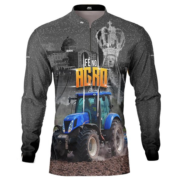 Camisa Agro BRK Fé Padroeira Força do Agro 2.0 com UV50 +