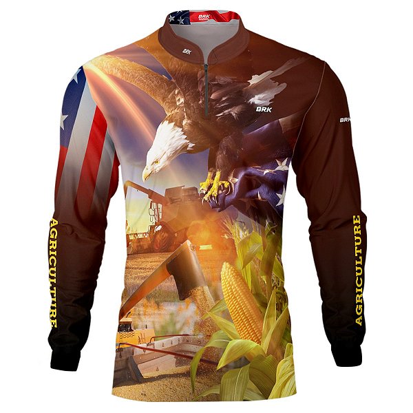 Camisa Agro Brk Estados Unidos Milho com Uv50