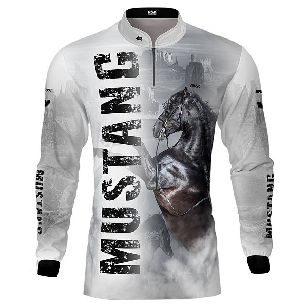 Camisa Country BRK Cavalo Mustang com UV50 +