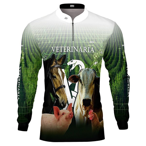 Camisa Agro BRK Branca Med Vet com UV50 +