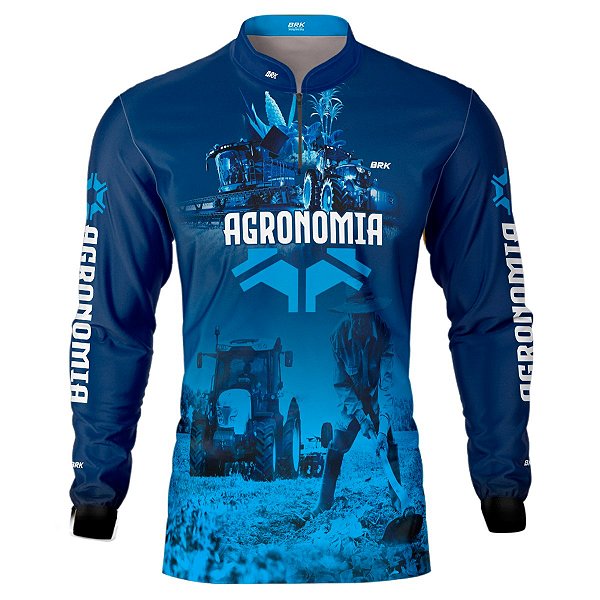 Camisa Agro BRK Azul Agronomia com UV50 +