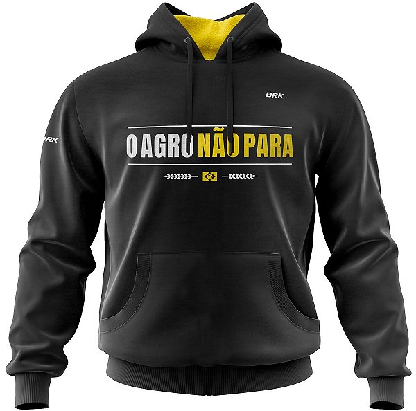 Moletom Masculino Brk O Agro Não Para - Preto