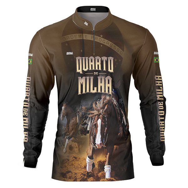 Camisa Agro BRK Quarto de Milha Correndo Proteção Solar UV50+