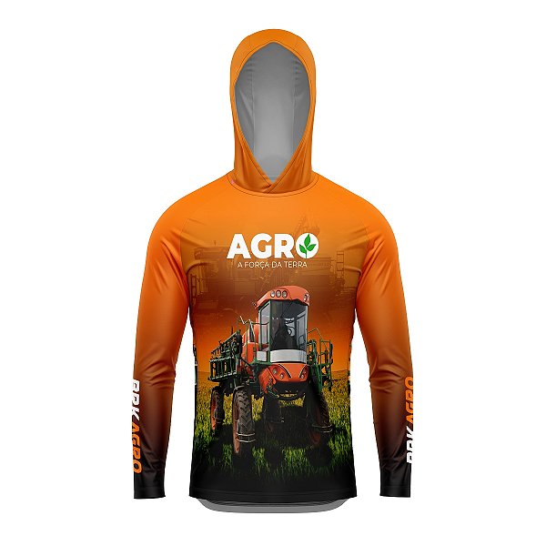 Camisa com Capuz Agro BRK Agro A Força da Terra com UV50 +