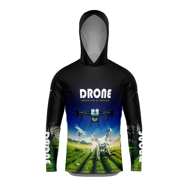 Camisa com Capuz Agro BRK Drone Pulverizador com UV50 +