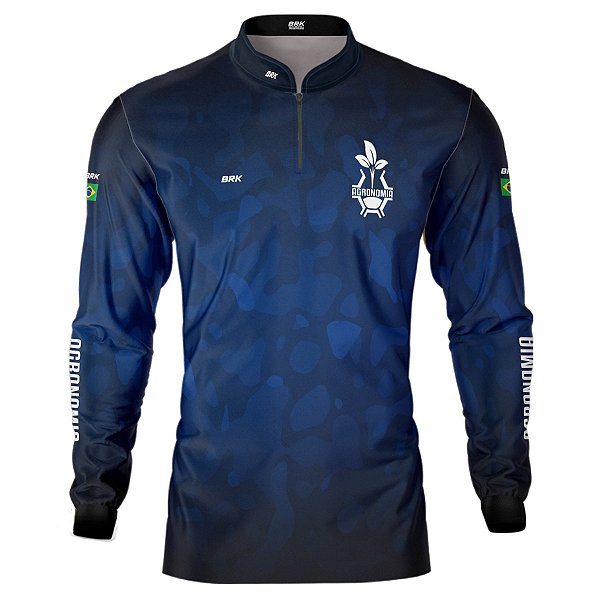 Camisa Agro BRK Azul Símbolo Agronomia com UV50 +