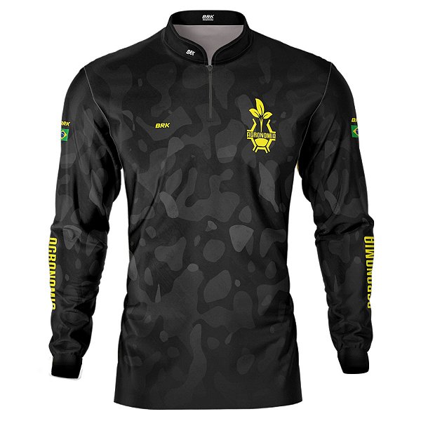 Camisa Agro BRK Amarela Símbolo Agronomia com UV50 +