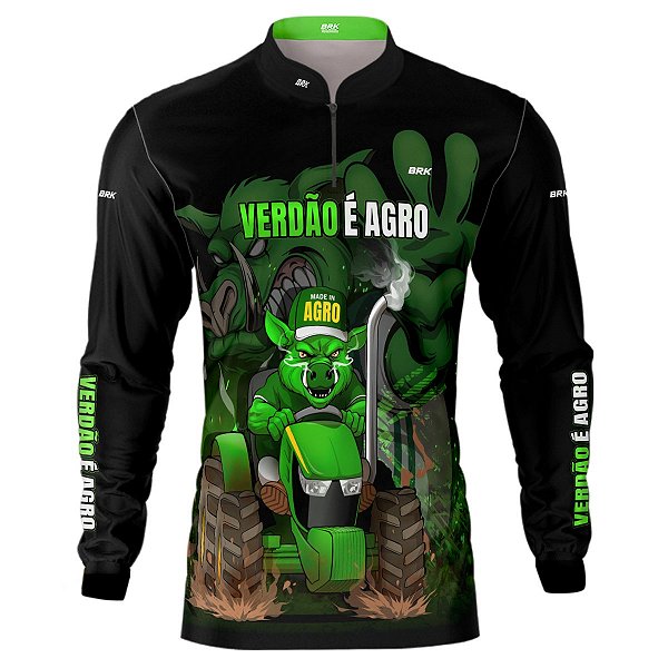 Camisa de Futebol BRK Verdão é Agro com UV50 +