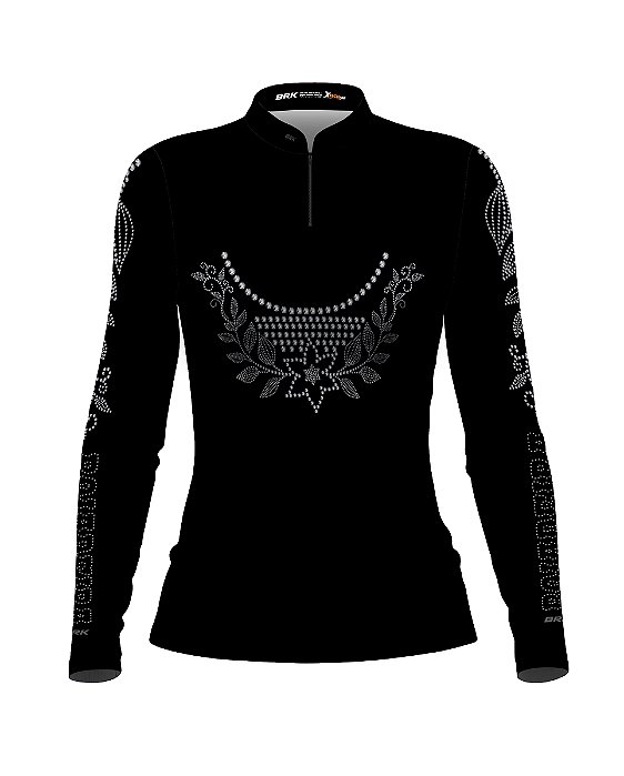 Camisa Country BRK Boiadeira Strass 2 com UV50 +