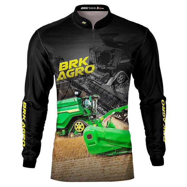 Camisa Agro BRK Trator Colheitadeira X9 com UV50+