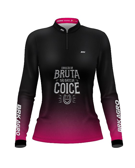 Camisa Agro BRK Coração de Bruta Escura com Proteção UV50+