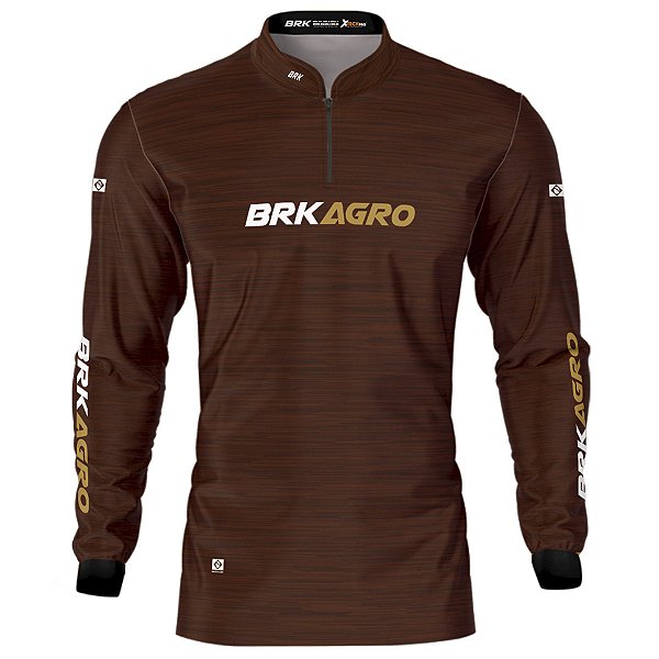 Camisa Agro BRK Mescla Marrom Yellowstone com Proteção UV50+