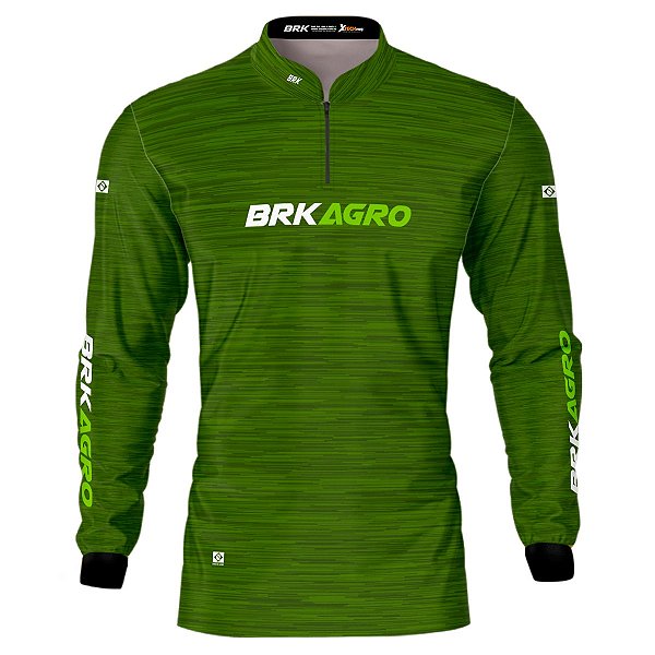 Camisa Agro BRK Mescla Verde com Proteção UV50+