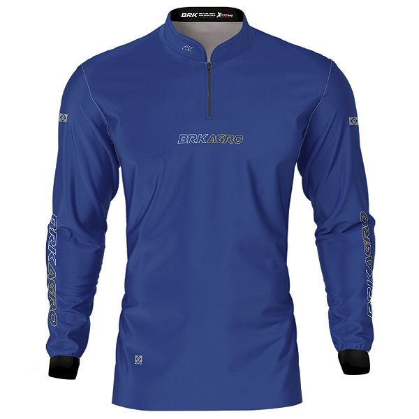 Camisa Agro Básica BRK Azul com Proteção UV50+