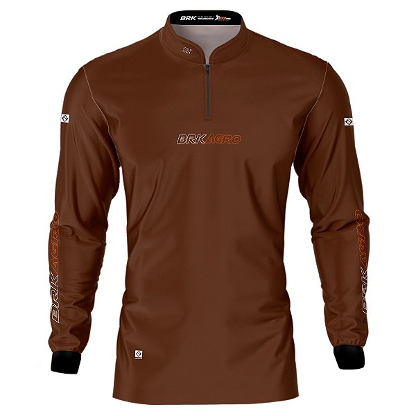 Camisa Agro Básica BRK Marrom Yellowstone com Proteção UV50+