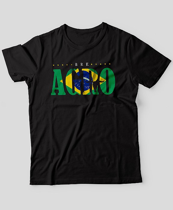 Camiseta Brk Brasil é Agro Algodão Egípcio