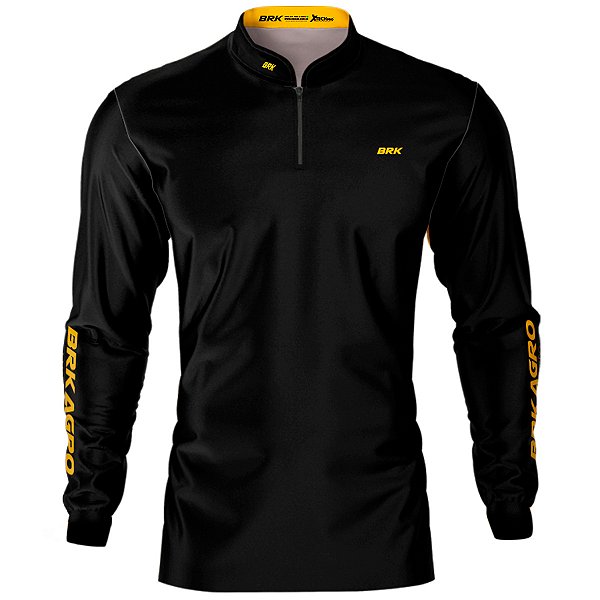 Camisa Agro Básica  BRK Clean Preta com Proteção UV50+
