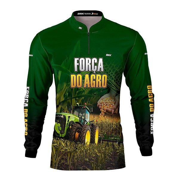 Camisa Agro Brk A Força do Agro Produtor de Milho com UV50+