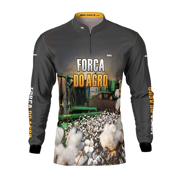 Camisa Agro Brk A Força do Agro Produtor de Algodão com UV50