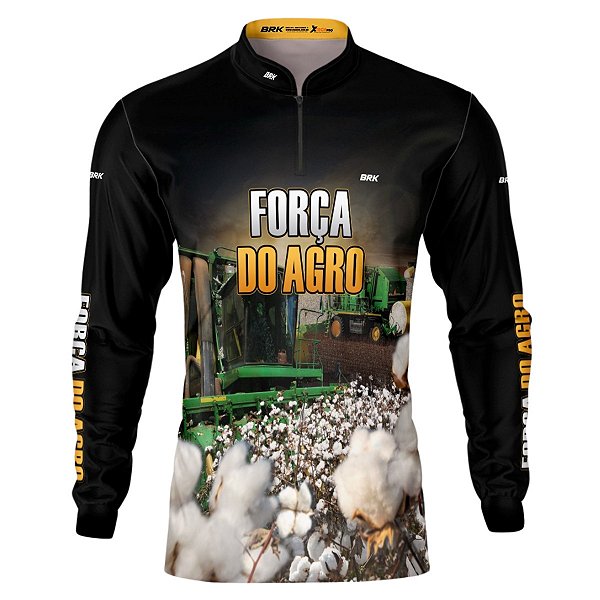 Camisa Agro Brk Força do Agro Produtor de Algodão com UV50+
