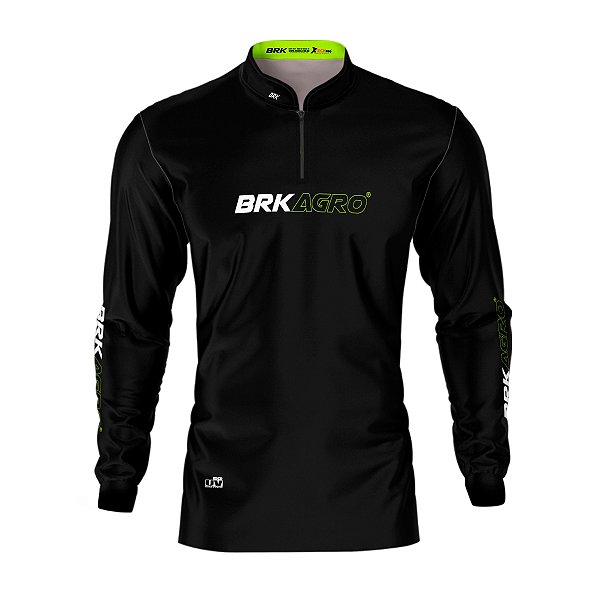 Camisa Agro Brk Preto Básica com Proteção UV50+