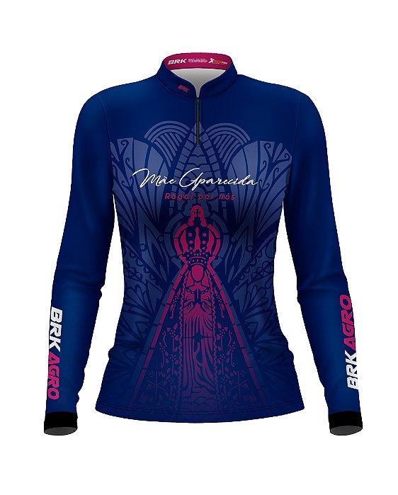 Camisa Agro Feminina  BRK Nossa Senhora Mãe Aparecida com UV50+