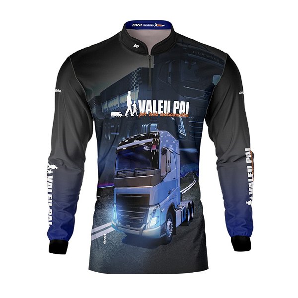 Camisa de Caminhão Brk Valeu Pai Pelos Seus Ensinamentos Com Uv50+