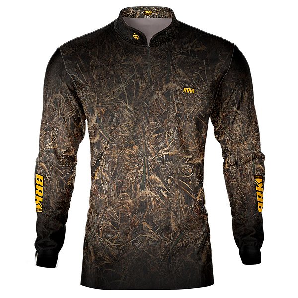 Camisa de Pesca BRK Camuflada Floresta com UV50 +