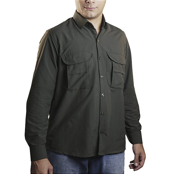 Camisa Work BRK com Proteção UV50+ - Chumbo