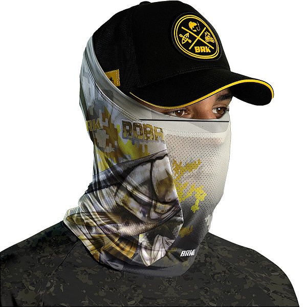 Bandana Black Mask BRK Robalo Cinza e Dourado com UV50+