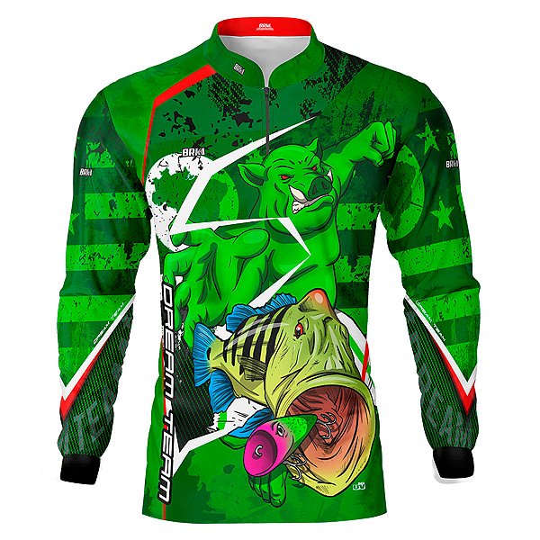 Camisa de Pesca BRK Tucunaré Futebol 70 com UV50 +