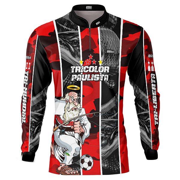 Camisa de Pesca BRK Traíra Tricolor 82 com UV50 +