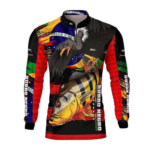 Camisa de Pesca BRK Tucunaré Açu  Futebol 90 com UV50 +