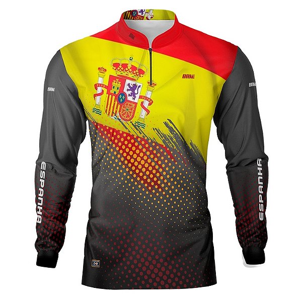 Camisa de Pesca  BRK Bandeira Espanha com UV50 +