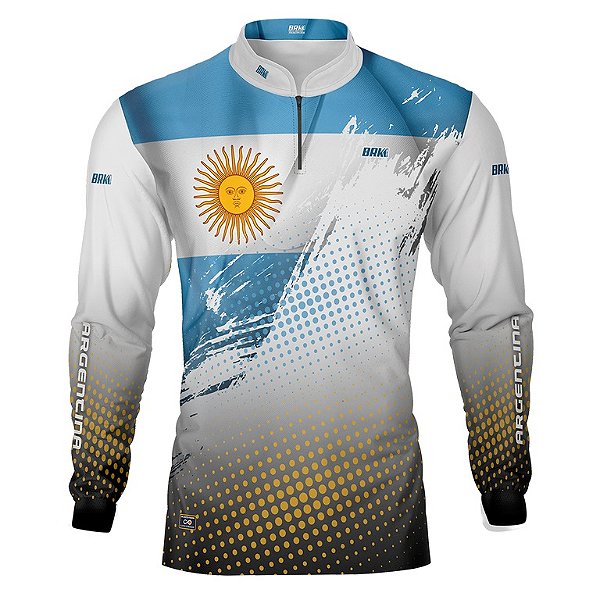 Camisa de Pesca BRK Bandeira Argentina com UV50 +