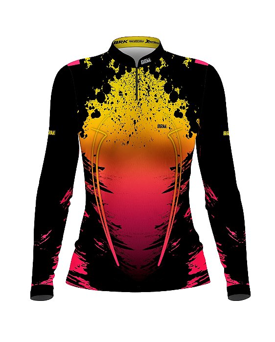 Camisa de Pesca BRK Feminina Summer Preta com UV50 +