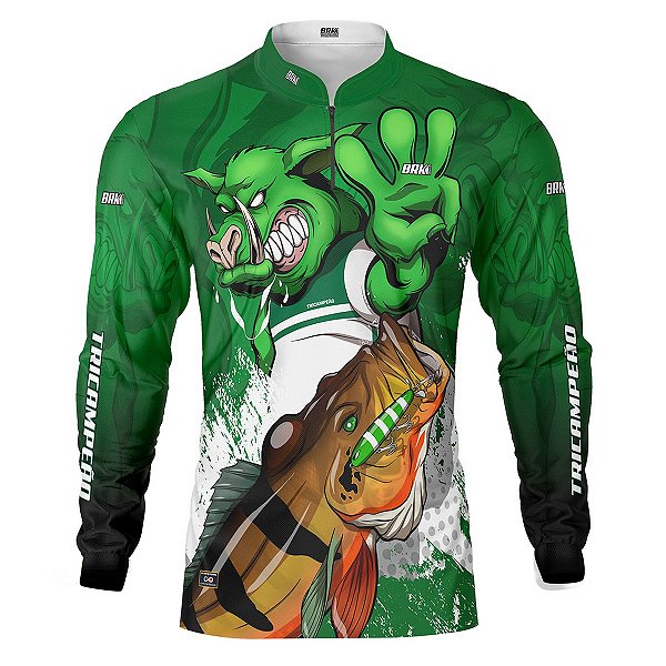 Camisa de Pesca BRK  Verdão Tri Libertadores com UV50 +