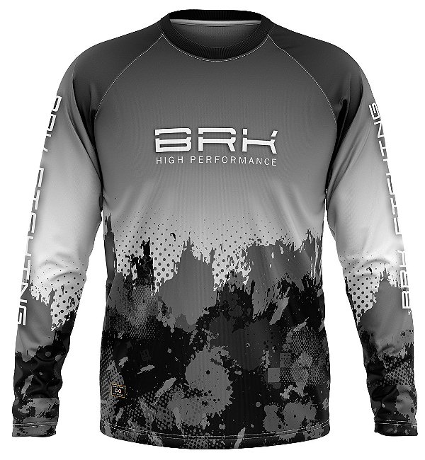 Camisa Raglan BRK Unlimited Floresta Cinza com UV50 +