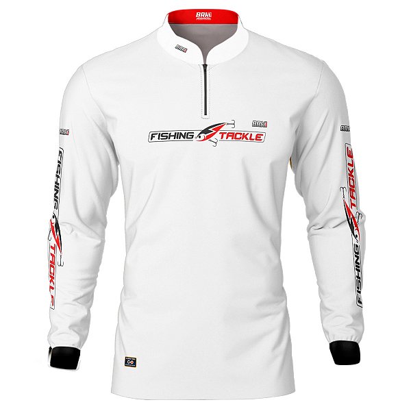 Camisa de Pesca BRK Branca Brasil Fishing Tackle com UV50 +