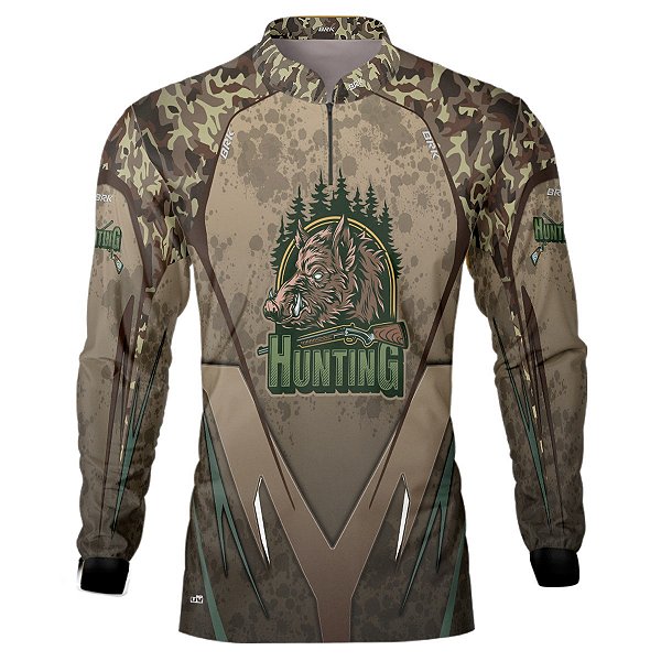 Camisa de Caça BRK Hunter Marrom com UV50 +