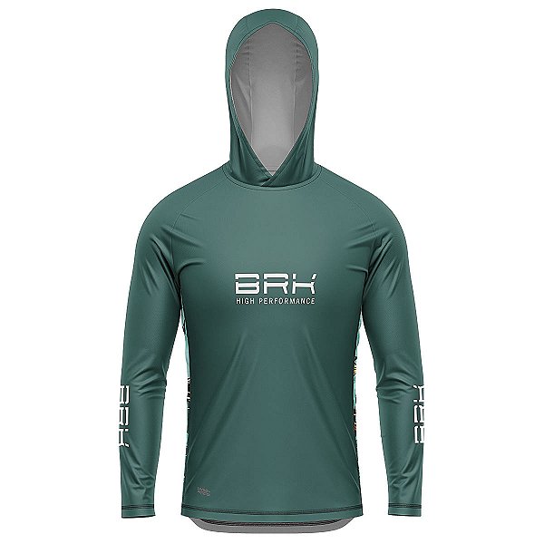 Camisa de Pesca com Capuz BRK Less Talk More Fishing com UV50 +
