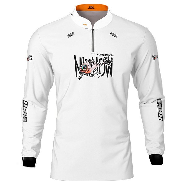 Camisa de Pesca BRK Isca Lure Ultra Light Minnow com UV50 +